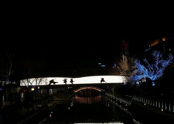 P31.25 صفحه نمایش شفاف LED در فضای باز صفحه نمایش از طریق صفحه نمای LED دارای روشنایی بالا IP68