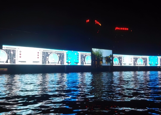 P25*100 Video Advertising Transparent Led Display Screen Light Weight Energy Saving